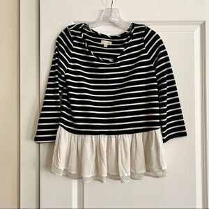 Maison Jules ruffled peplum top